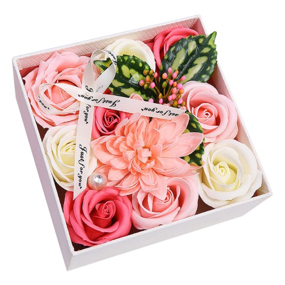 Wovilon Mothers Day Gifts Home Decor Valentine'S Day Diy Soap Flower Gift Rose Box Wedding Home Festival Gift