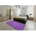 thumbnail image 4 of Ahgly Company Indoor Round Patterned Heliotrope Purple Area Rugs, 5' Round, 4 of 6