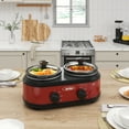 Royalcraft Double Slow Cooker,2 Pot Small Mini Crock Buffet Servers and