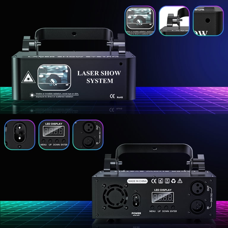 Lasers For Dj Sumger RGY-200 Laser Stage Light - DMX512 LED Laser ...