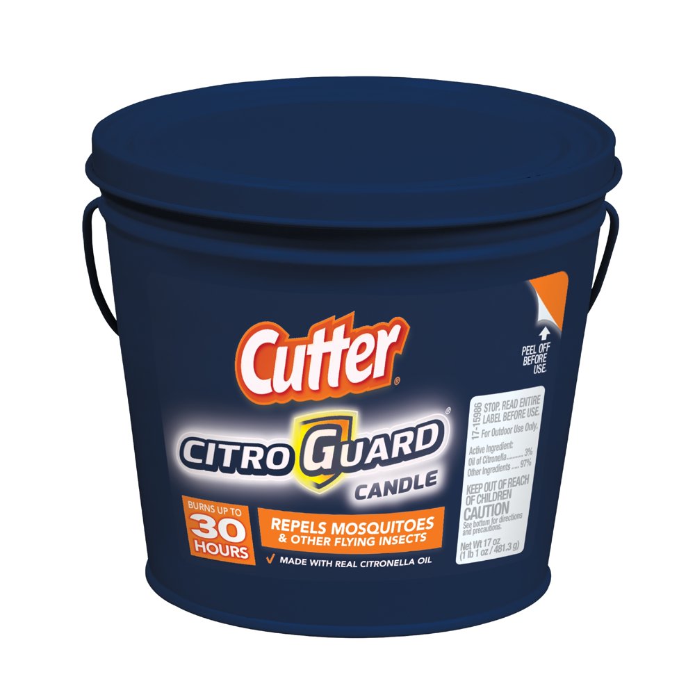 Cutter Citro Guard Citronella Candle, Blue Bucket, 17oz