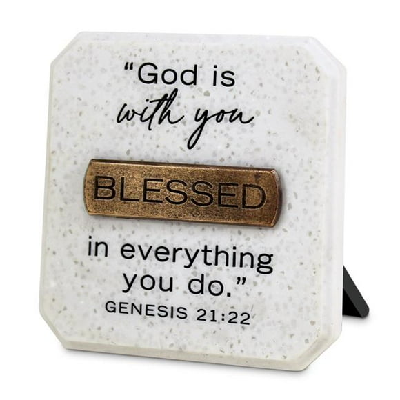 LCP 40364 3.75 x 0.625 x 3.75 in. Copper Plaque Blessed Tabletop