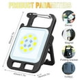 thumbnail image 2 of 2Pcs LED Keychain Light 300mAh 500LM Super Bright COB Keychain Flashlight USB Charging Mini LED Work Light IPX4 Waterproof Small Pocket Light with 180° Folding Bracket 4 Modes, 2 of 6