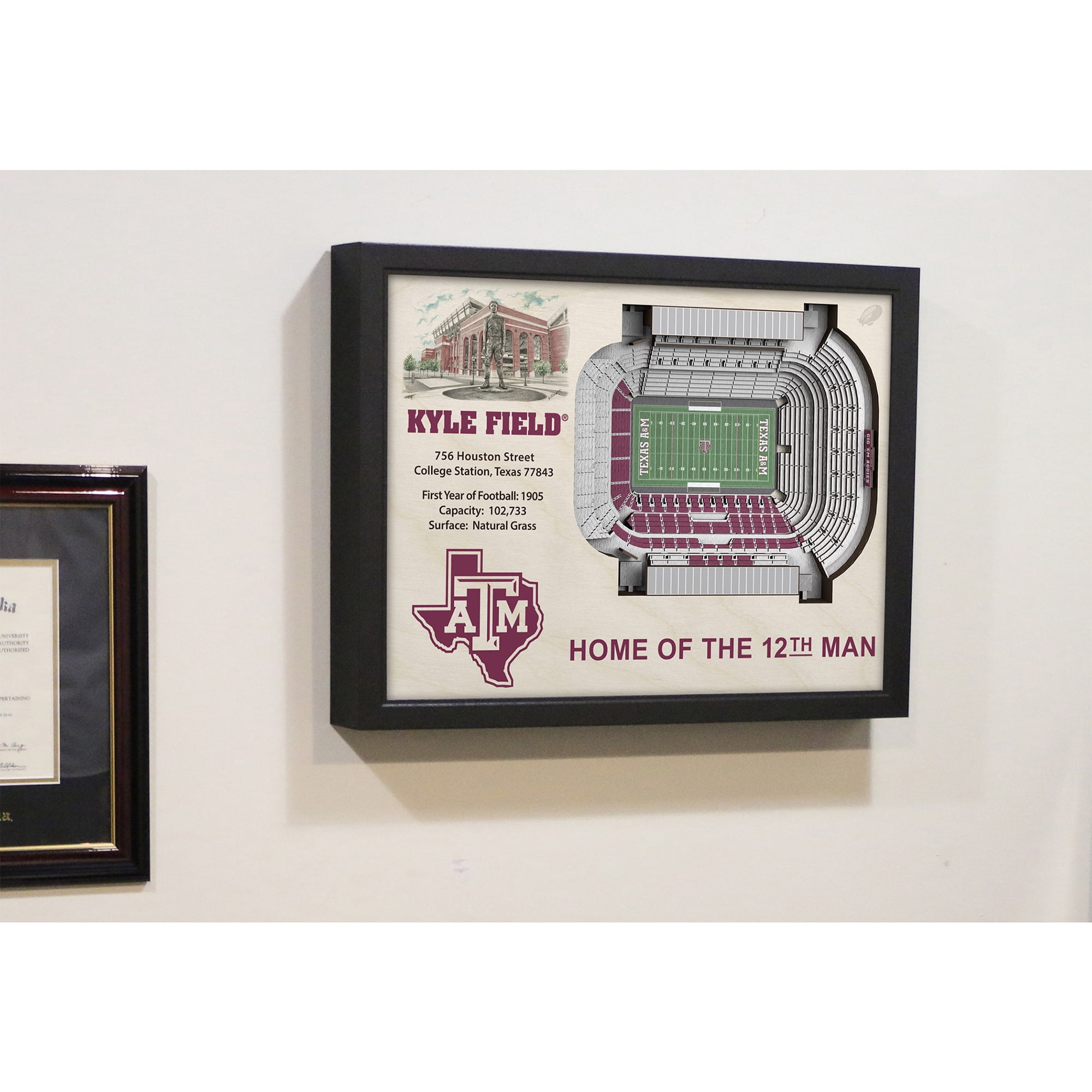 IDNA Texas A&M Aggies 25.5" x 19.5" Kyle Field Stadium Views Wall Art