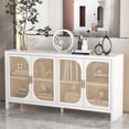 thumbnail image 4 of Sideboard Cabinet with 4doors, Buffet Cabinet, Rattan Cabinets with Storage, Living Room, 4 of 6