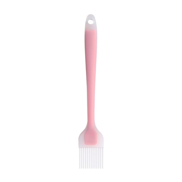 Toystoory Cepillo de silicona para hilvanar, utensilio de cocina translúcido, herramientas para hornear, cepillos para condimentos, restaurante, Cocina y Comedor rosa