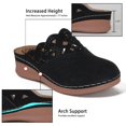 FLTHDD Women‘s Hollow Out Wedge Mules Breathable Closed Toe Slip On