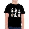 thumbnail image 5 of Yindaity Spooky Ghost Graphic Tee Fun Halloween Shirt for Kids Vibrant Design Cotton Available in Various Sizes(Black,10-11 Years), 5 of 5