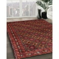 thumbnail image 3 of Ahgly Company Machine Washable Indoor Square Traditional Brown Red Area Rugs, 6' Square, 3 of 7