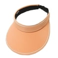 thumbnail image 2 of Sun Visor Hats for Women Wide Brim UV Protection Adjustable Large Golf Beach Cap Packable Travel Sport Visor/Orange, 2 of 8