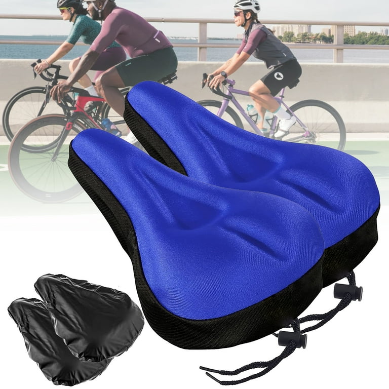 Elbourn 2PACK Gel Bike Seat Cover - Soft Gel Bicycle Seat with