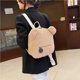 thumbnail image 5 of Sonducket Mochilas de oso, minimochilas de viaje para niños, mochilas de otoño para mujeres, bolso de hombro con forma de oso de lana de cordero para Mochilas Caqui Sonducket AP006670-01, 5 of 6