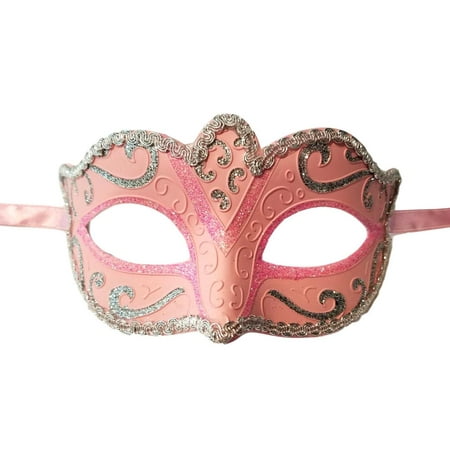 Pink Silver Small Child Teen Adult Ornate Masquerade Mardi Gras Mask