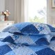 thumbnail image 4 of Honeilife California King Quilt 120X120-3 Piezas De Colchas De Gran Tamaño King Juegos De Edredón Extra Grandes Para Todo El Año, Juegos De Cama Rústicos, Colcha Reversible De Microfibra, Color Azul, 4 of 5