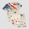 thumbnail image 2 of Xudanell 4th of July Toddler Boy Outfit Independence Day Printed Short Sleeve T Shirt Shorts Set for Summer Suit Beige 11-12 Years, 2 of 4