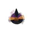 thumbnail image 3 of Qocolcyl Halloween Pumpkin Witch Hat for Small Dogs Cats, Soft Polyester Pet Costume Headband, Adjustable Cute Pet Photo Prop, Indoor Outdoor Holiday Trick Or Treat Halloween Decorations Accessories, 3 of 7