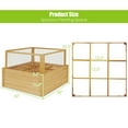 thumbnail image 3 of Gymax Raised Garden Bed Guard Fence Wooden Garden Box with 9 Grids & Critter, 3 of 10