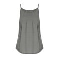 thumbnail image 4 of Up to 30% off! Kmdttou Womens Pleated Tank Tops Spaghetti Strap Camisole Tops Curved Hem Fashion Suspender Tops Fashion Layering Slim Trendy Cool Tops, 4 of 6