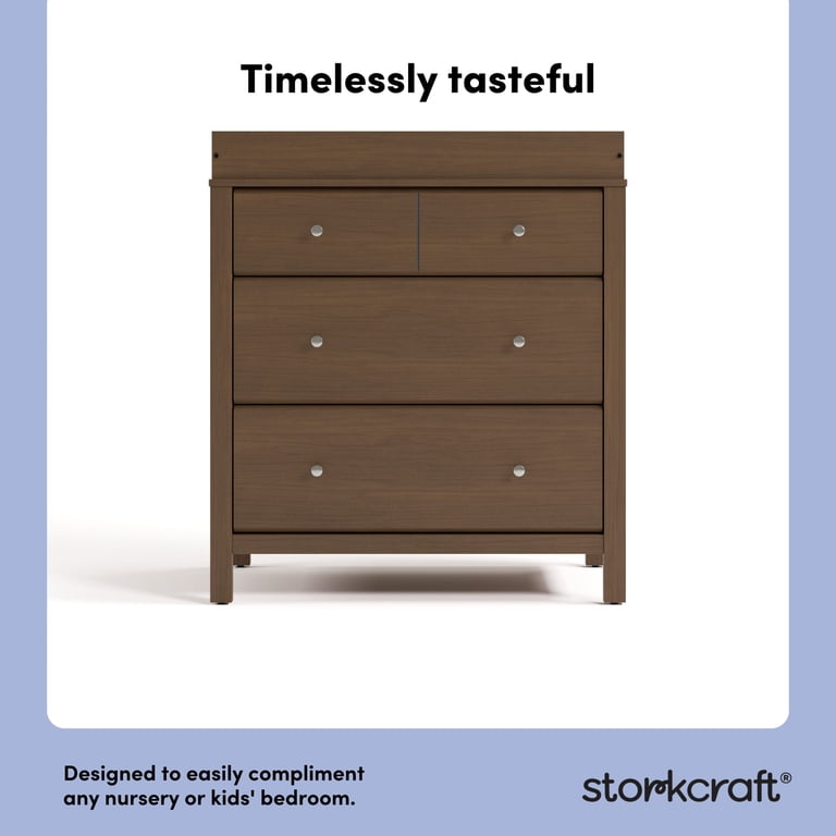 Storkcraft Horizon 3 Drawer Chest with Infant Changing Topper, Hazelnut -  Walmart.com