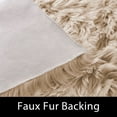 thumbnail image 4 of Latepis Runner Rugs Faux Fur Rug Beige 2x6 Rug Fluffy Furry Rug Washable Sheepskin Rug Small Area Rug for Living Room Sofa Nursery Bedroom Rug Carpets Sheepskin, 4 of 5