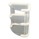 thumbnail image 5 of Estante de Mostrador de Esquina, 3 Niveles Soporte de Estante de Esquina de Escritorio de Plástico Transparente Organizador de la Encimera del Cuarto de Baña del Ahorro de, 5 of 7