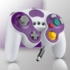 Classical Gamepad for Nintendo Switch GameCube/Wii U/Wii with HD Vibration, TURBO Function, 1.8m Cable and Dual 360° Joysticks (White-Purple)