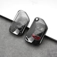 thumbnail image 1 of HUGFEG Premium Transparent TPU Key Fob Case Shell Cover Compatible with Jeep 2020 2021 Gladiator JT Sahara JLU 2018-2023 Jeep Wrangler JL JLU Rubicon Smart Key Remote Control(Smoke Color) U2536-21635, 1 of 2