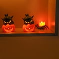 thumbnail image 6 of Halloween Pumpkin Lantern Electronic Candle Decoration, Flameless LED Tealight Prop with Warm Flickering Glow for Tabletop Mantel Shelf Party Scene Setting Fall Accent Ornament for Safe Home Styling, 6 of 6