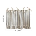 thumbnail image 3 of Hometravel Linen Striped Half Curtain, Bow Tie Cabinet Cover with Farmhouse Style, Decorative Oven Door Valance for Kitchen, Homestay, and Rustic Window Accent, 3 of 6