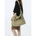 thumbnail image 3 of LinYooLi Canvas Hobo Bags for Women & Men, Shoulder Crossbody Bag Y2k Grunge Hippie Tote Messenger Bag for Work, Shopping, Travel, 3 of 7