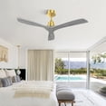 thumbnail image 5 of Ceiling Fans 52 Inch Indoor Ceiling Fan Without Light 3 Solid Wood Blades Remote Control Reversible DC Motor,Table Fans, 5 of 8