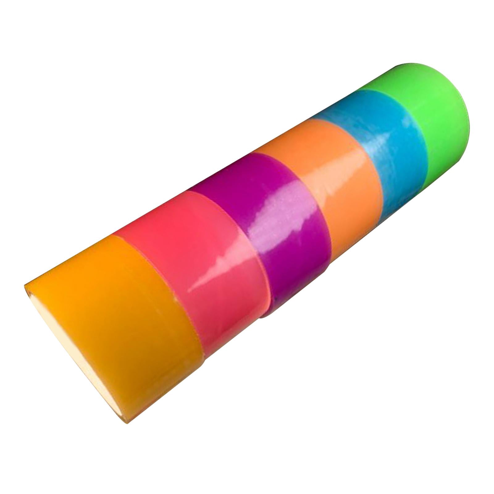 FVDPWYE 6x Colorful Sticky Ball Rolling Tapes Luminous 2.36 inch Wide Decorative Colored
