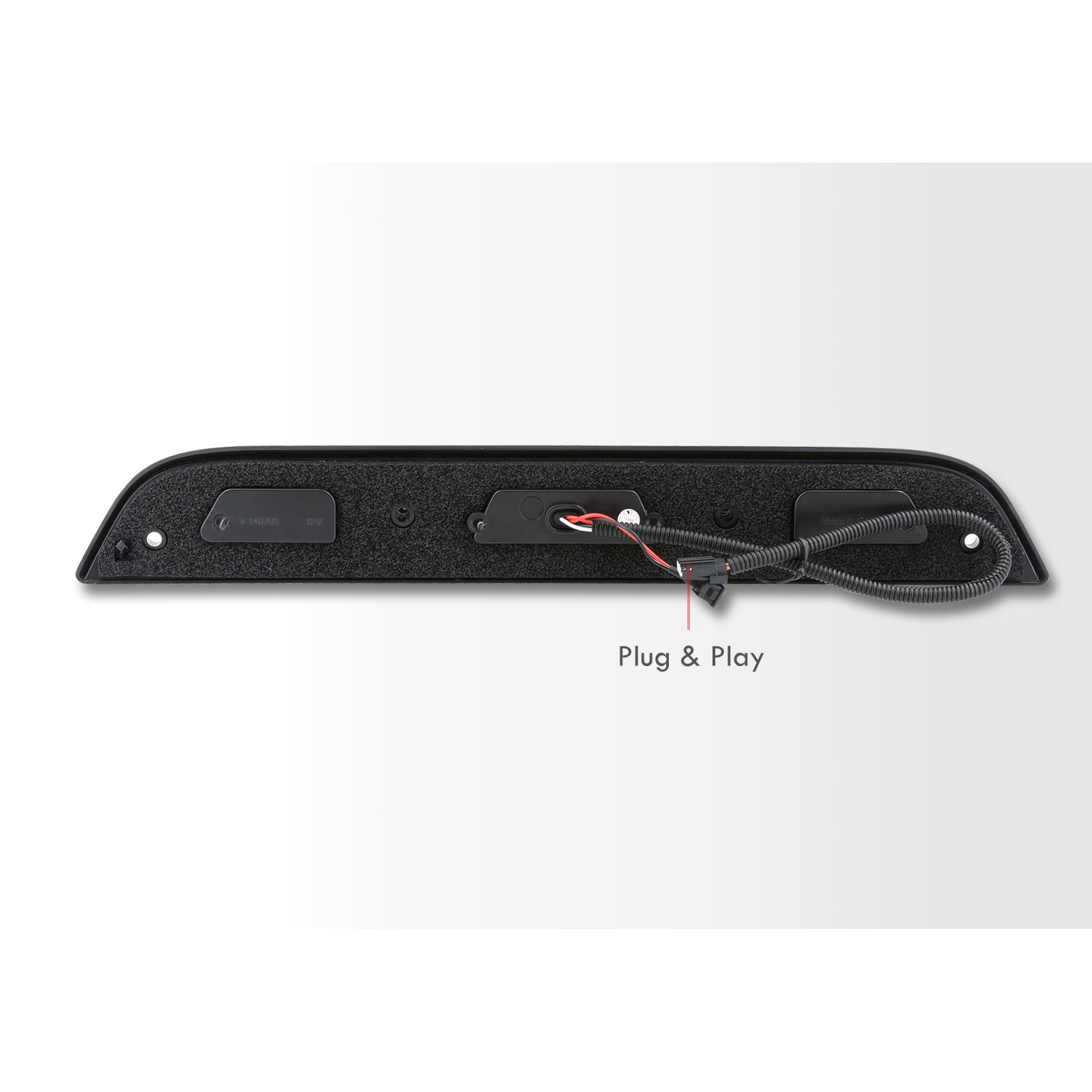 AJP Distributors Smoke LED Third 3RD Brake Light Cargo Roof Center High Mount Tail Lamp Compatible/Replacement For Ford F150 F250 F350 F450 Ranger Maverick 2015 2016 2017 2018 2019 2020 2021 2022 2023