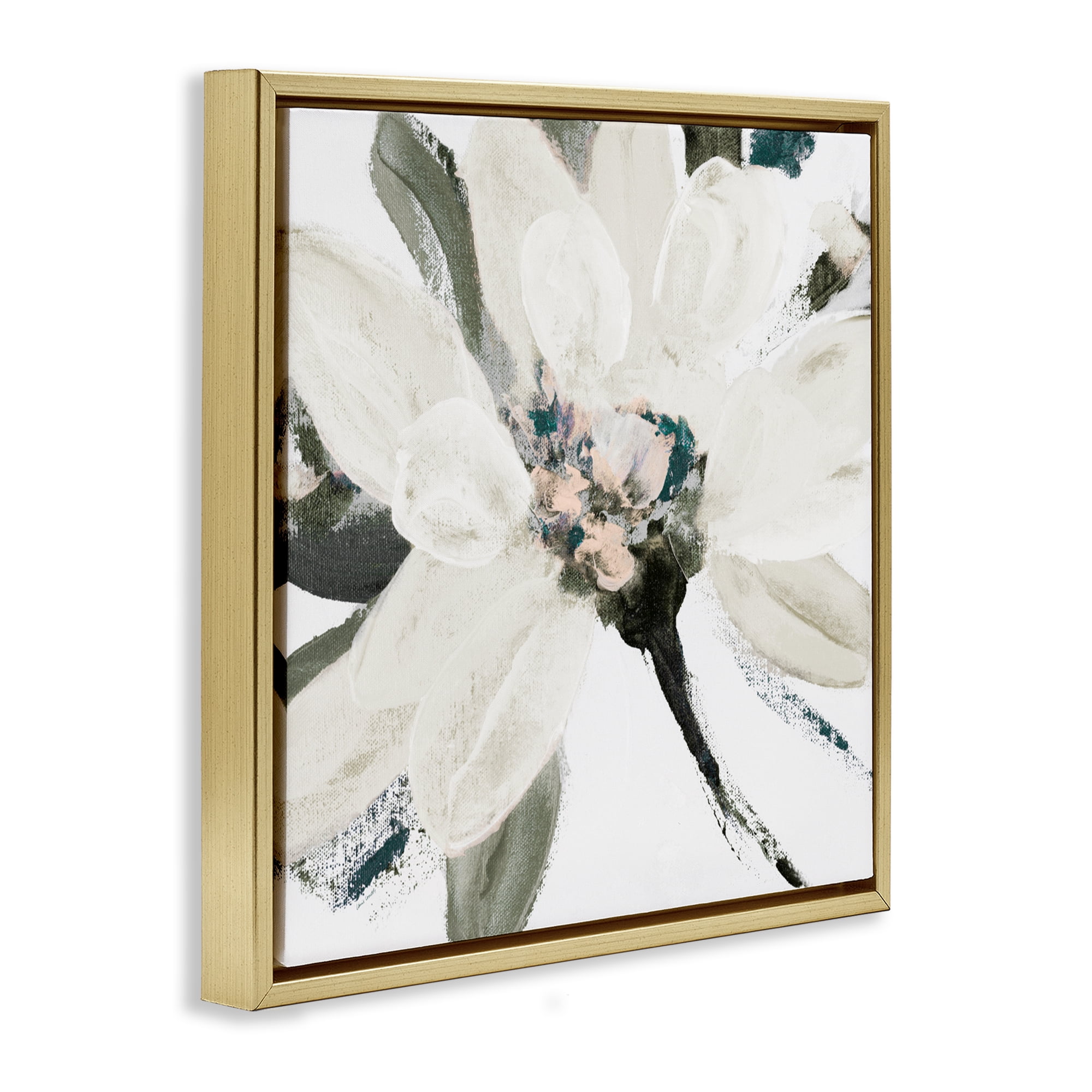 Stupell Industries Naturally Blooming Botanical Gold Framed Floater Canvas Wall Art, design by Lanie Loreth