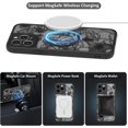 thumbnail image 4 of Magnetic Case for iPhone 12 Pro Max 6.7 Inch Floral Rose Cute Phone Case [Compatible with Magsafe] for Women Girls Aesthetic Pattern Slim TPU Shockproof Bumper Case, Black, 4 of 7