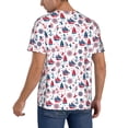 thumbnail image 2 of Zufioo Happy Columbus Day Print Men's Baseball Short Sleeve, Moisture Wicking Button-Down Hip Hop Tee-Large, 2 of 7
