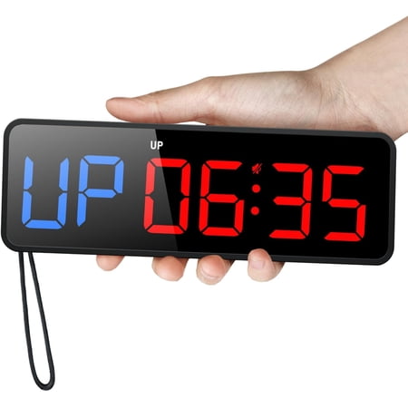 Portable Gym Timer Clock: Fitness Digital Clock with Strong Magnet - Remote Control for Fitness Enthusiasts - Powerful Battery for Home Gym Gara Boxing