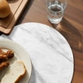 thumbnail image 3 of Marble Round 15 Inch Placemats Set of 8, Modern Grey White Rock Monochrome Simple HeatResistant Non Slip Place Mats for Dining Table, Wipeable Braided Kitchen Table Mats for Housewarming, 3 of 9