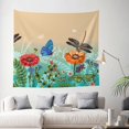 thumbnail image 2 of Bingfone Polyester Fabric Tapestry Colorful Plants And Insects Wall Hanging Tapestry,Daily Decorative Tapestry For Bedroom Living Room Dorm 60l X 51w Inches, 2 of 9