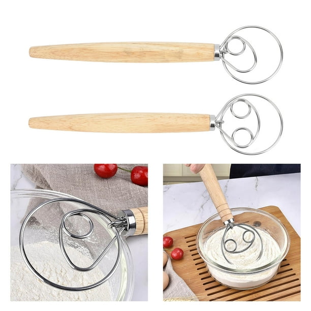 Batidor De Masa Danés, Batidor De Pan Con De Acero Inoxidable, Herramienta De Cocina Práctica