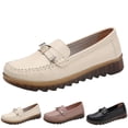 thumbnail image 5 of NOKIO Comfortable Women'S Flats Stylish Women'S Breathable Fashion Sneakers Women Comfort Walking Flat Loafer Slip On Leather Loafer Comfortable Flat Shoes Outdoor Driving Shoes, 5 of 9