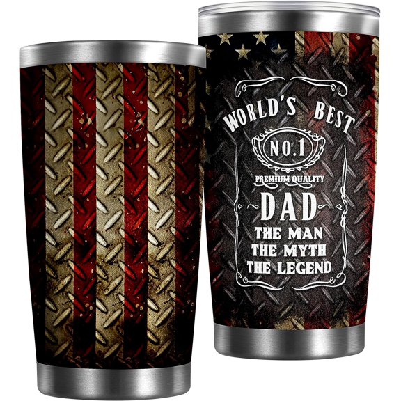 Gifts for Dad - Cool Fathers Day Christmas Birthday Gift for Dad from Daughter, Son - Unique Gifts Idea for New Dad Father Papa Men, Best Dad Ever Presents 20 oz Stainless Steel Tumbler
