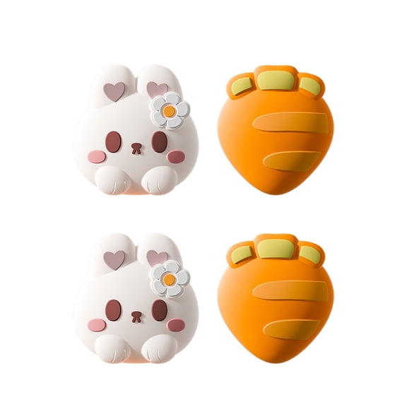 GeekShare Thumb Grip Caps Compatible with Switch 2 Silicone Joystick Cover Sets Rabbit & Carrot