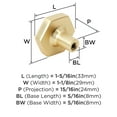 thumbnail image 7 of Amerock Accents 1-5/16 inch (33mm) Length Gold/Pink Cabinet Knob - 2 Pack, 7 of 7