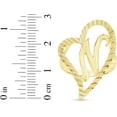 thumbnail image 4 of Floreo 10k Yellow Gold A-Z Cursive Letter and Heart Initial Ring, Large Heart (1.1"), 4 of 5