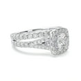 thumbnail image 2 of 1 1/3 Carat TW Women's Moissanite and Natural Diamonds Bridal Set in 10k White Gold, Size 6, 2 of 4