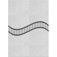 thumbnail image 1 of Ahgly Company Indoor Rectangle Patterned Dark Gray Novelty Area Rugs, 8' x 10', 1 of 6