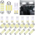 thumbnail image 1 of LAICAIW ABEN 24 Pieces Dome Light LED Car Bulb Kit Set T10 31 mm 42 mm Festoon Bulbs LED Interior Replacement Bulbs for Car Map Door Courtesy(White), 1 of 7