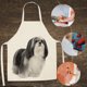 thumbnail image 2 of Delantal de lino de cocina con estampado de perro, babero de limpieza, accesorios para hornear para chefs domésticos Tmvgtek Para estrenar, 2 of 8