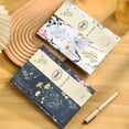 thumbnail image 3 of Floral Journal for women, Floret Hardcover Notebook, A5, 6x8, Medium Ruled Notebook, Lay-flat, Linen Journal, Notebooks for School, Writing Journal, Reading Journal, Plant Journal, Navy Blue, 3 of 6